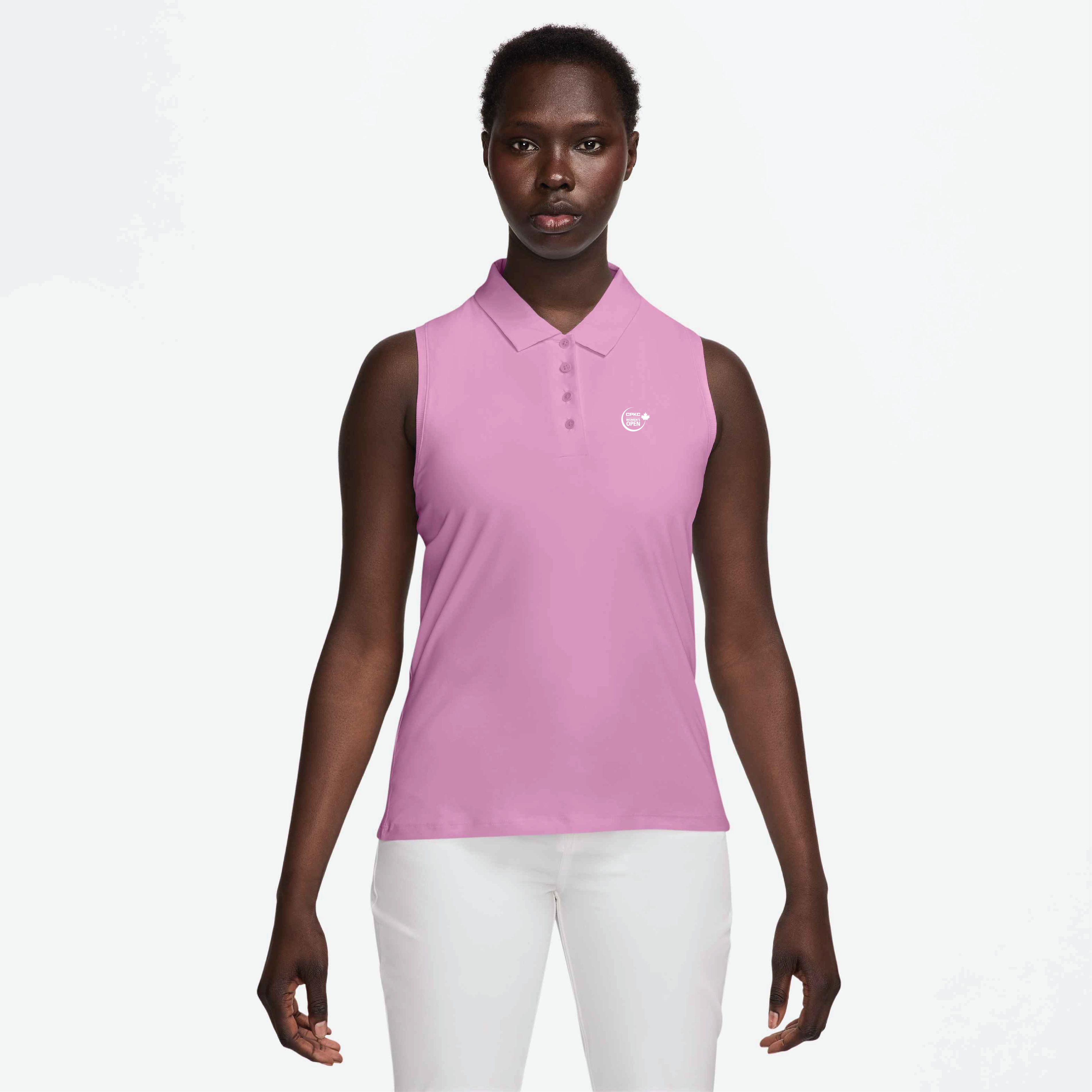 CPKC Women's Open Ladies Pink Sleeveless Victory Polo