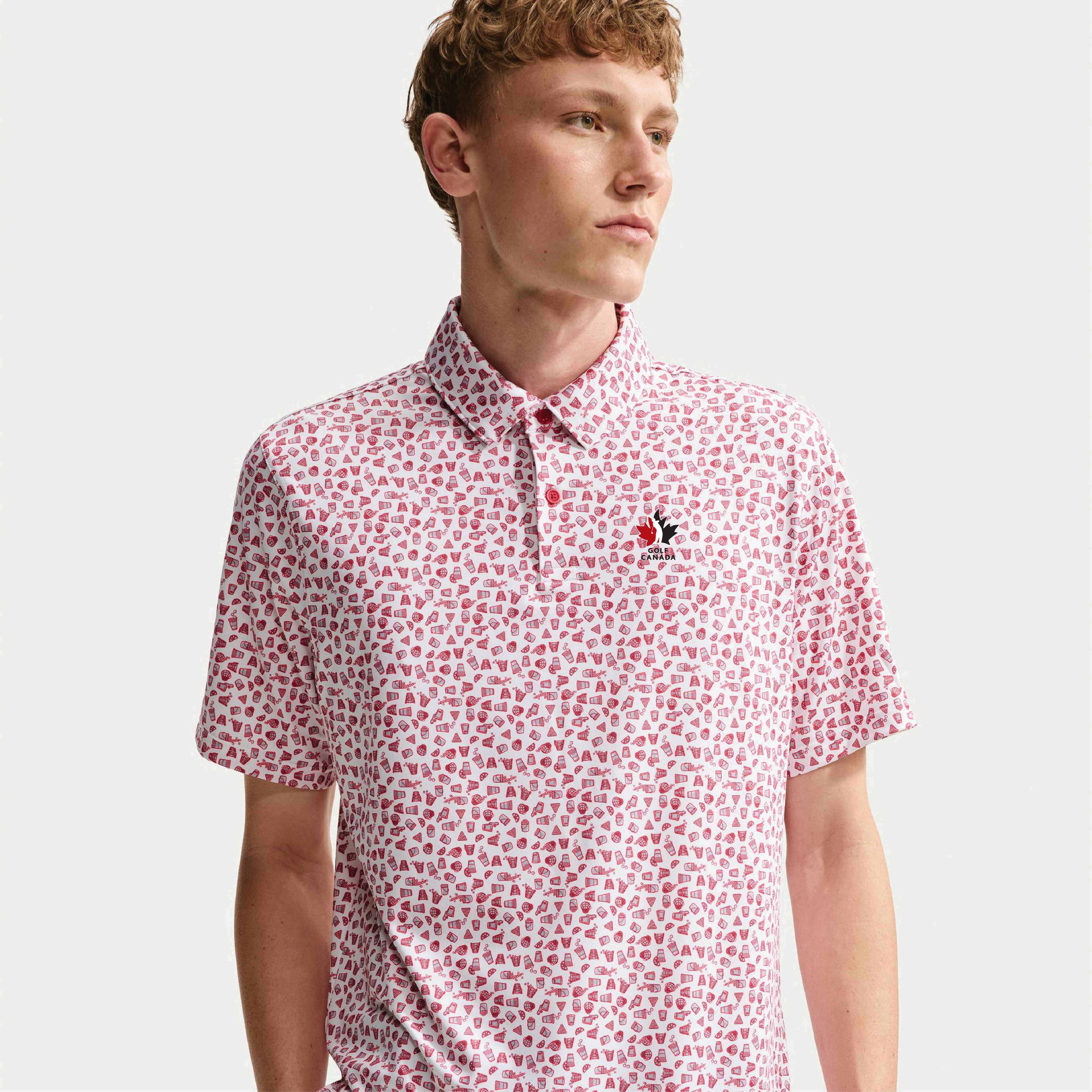 Golf Canada Red Velocity Buckets Polo