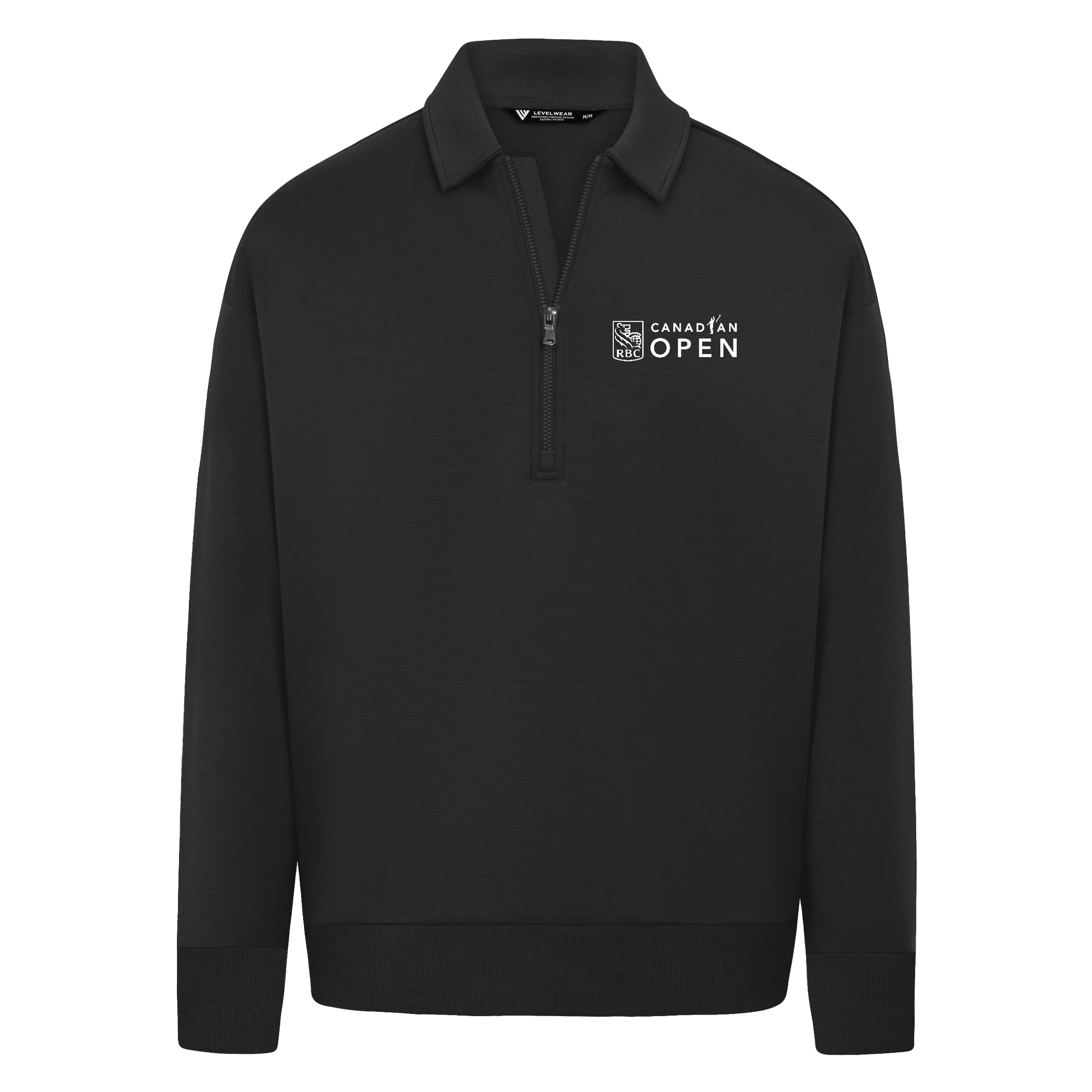 Chandail à col zippé Signature Luxe noir de l'Omnium canadien RBC