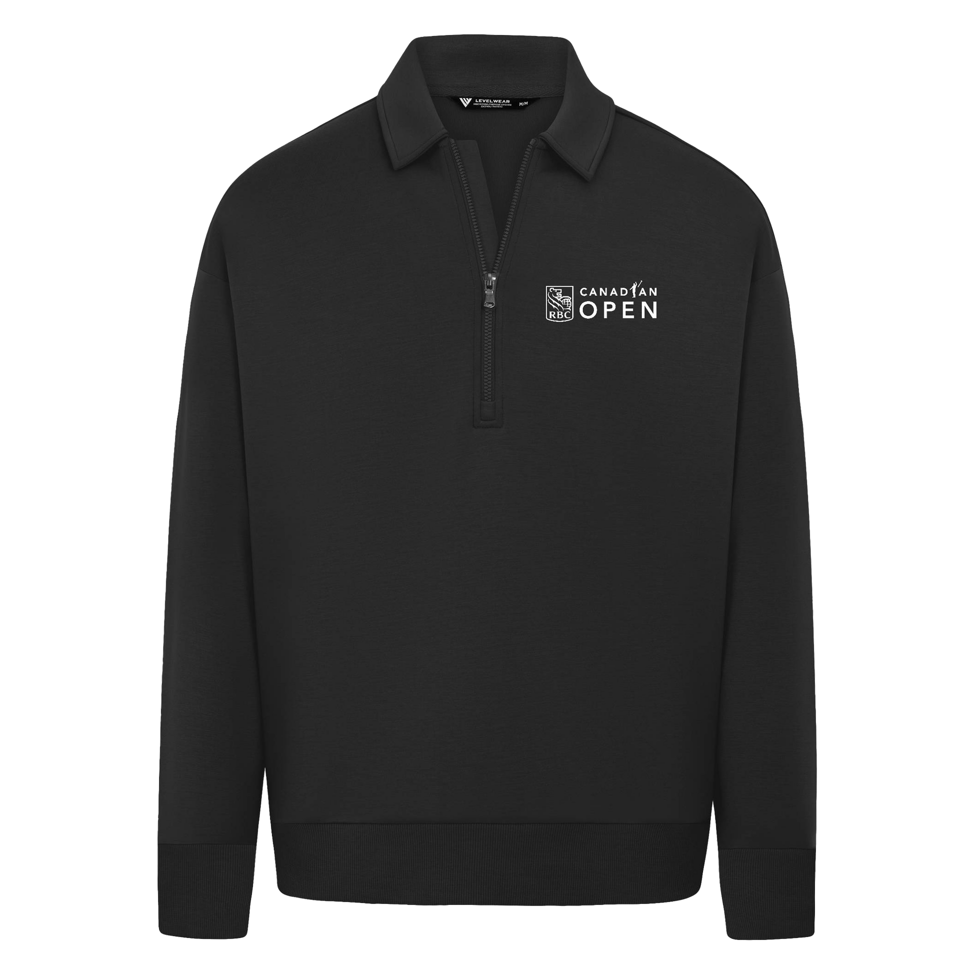 Chandail à col zippé Signature Luxe noir de l'Omnium canadien RBC